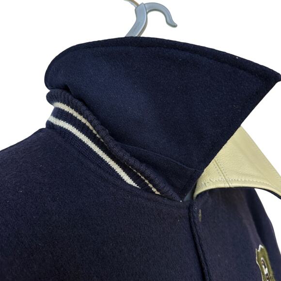 Vintage Guess USA Letterman Jacket 1981 Leather Wool Varsity Coat Men's Large - Picture 6 of 11